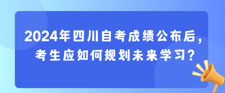 2024年四川自考成绩公布后，考生应如何规划未来学习？
