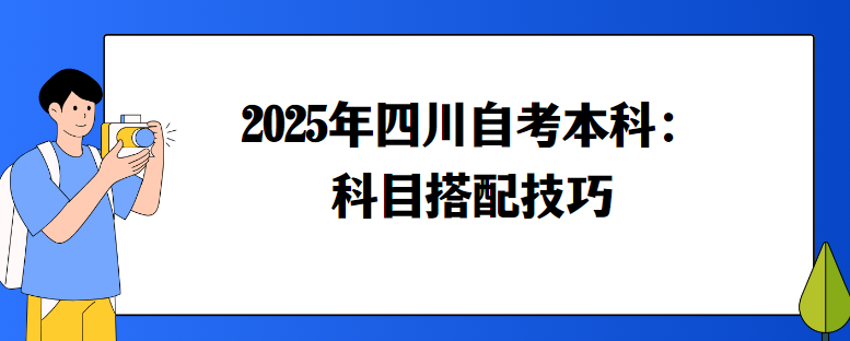 2025年四川自考本科：科目搭配技巧